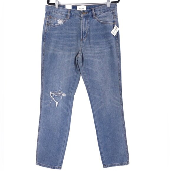 NWT ROLLAS NORM REG FIT Distressed Jeans Cotton AUSTRALIA🇦🇺DESIGNED 33x32